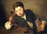 Philipe Mercier Le jeune Degustateur oil painting